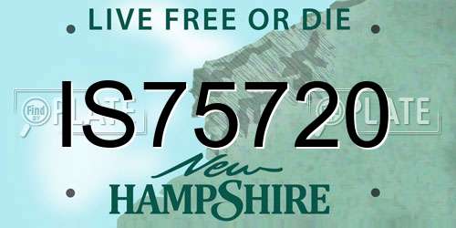 IS75720 New Hampshire License Plate