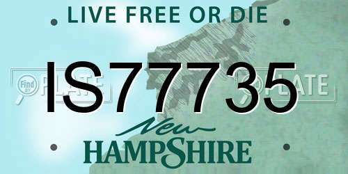 IS77735 New Hampshire License Plate