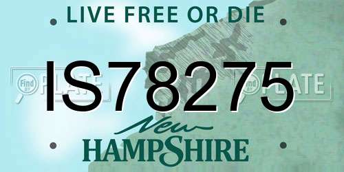 IS78275 New Hampshire License Plate