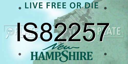 IS82257 New Hampshire License Plate