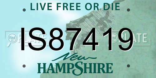 IS87419 New Hampshire License Plate