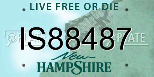 IS88487 New Hampshire License Plate
