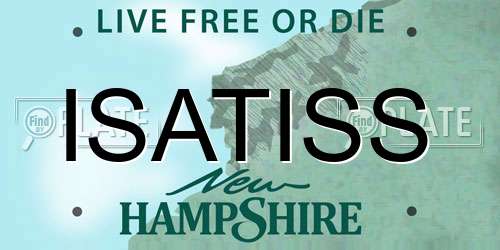 ISATISS New Hampshire License Plate