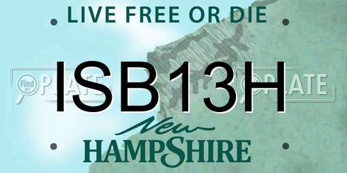 ISB13H New Hampshire License Plate