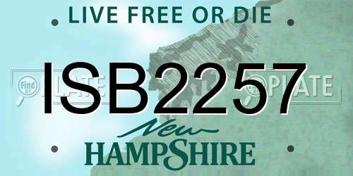 ISB2257 New Hampshire License Plate