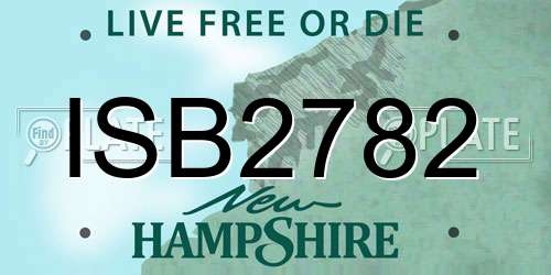 ISB2782 New Hampshire License Plate