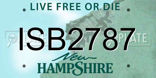 ISB2787 New Hampshire License Plate