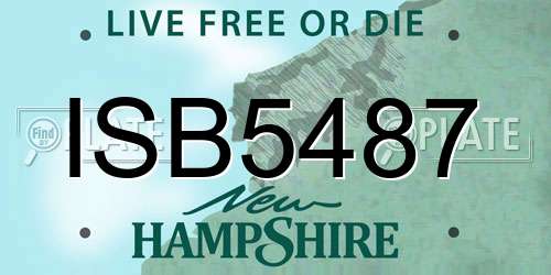 ISB5487 New Hampshire License Plate