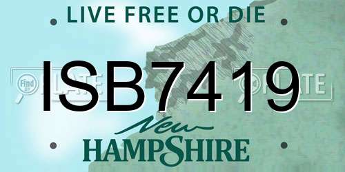ISB7419 New Hampshire License Plate