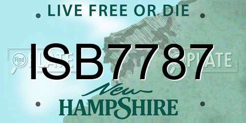 ISB7787 New Hampshire License Plate
