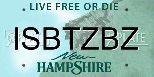 ISBTZBZ New Hampshire License Plate
