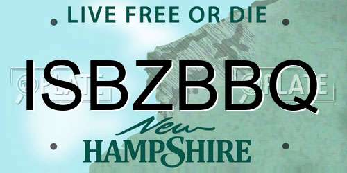 ISBZBBQ New Hampshire License Plate