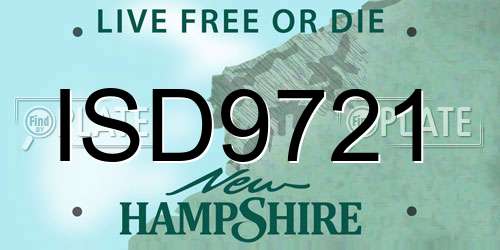 ISD9721 New Hampshire License Plate