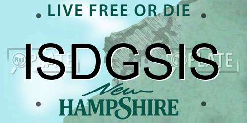 ISDGSIS New Hampshire License Plate