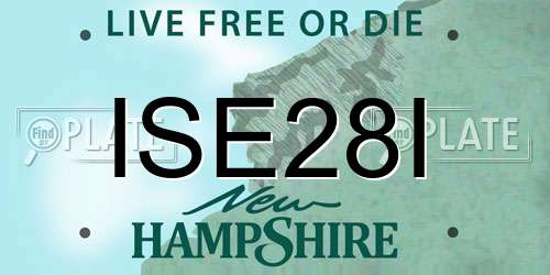 ISE28I New Hampshire License Plate