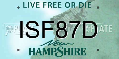 ISF87D New Hampshire License Plate