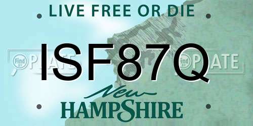 ISF87Q New Hampshire License Plate