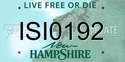 ISI0192 New Hampshire License Plate
