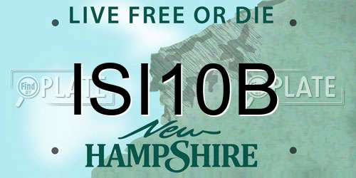 ISI10B New Hampshire License Plate