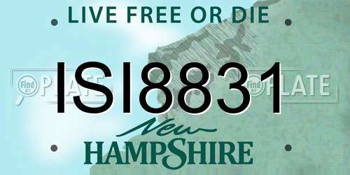 ISI8831 New Hampshire License Plate