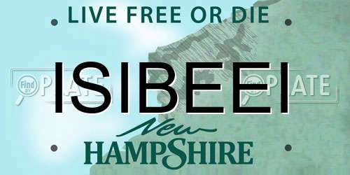 ISIBEEI New Hampshire License Plate