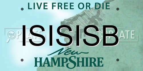 ISISISB New Hampshire License Plate