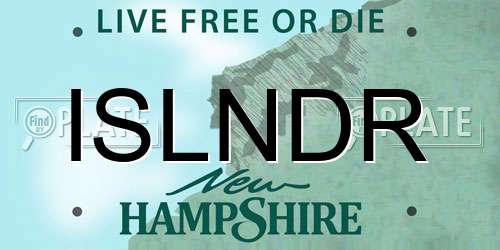 ISLNDR New Hampshire License Plate