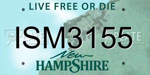 ISM3155 New Hampshire License Plate