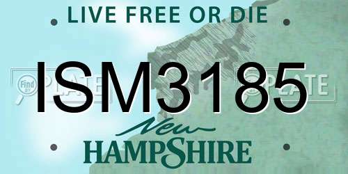 ISM3185 New Hampshire License Plate