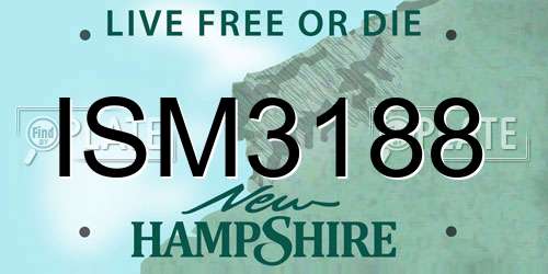 ISM3188 New Hampshire License Plate