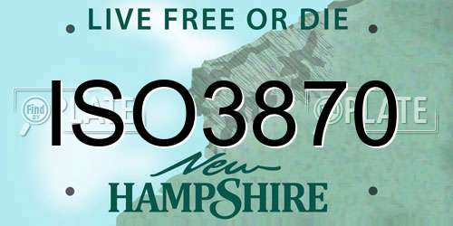 ISO3870 New Hampshire License Plate