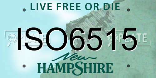 ISO6515 New Hampshire License Plate