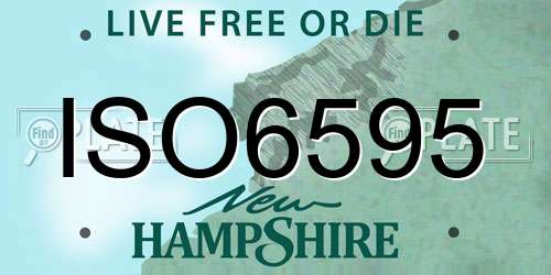 ISO6595 New Hampshire License Plate