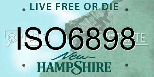 ISO6898 New Hampshire License Plate