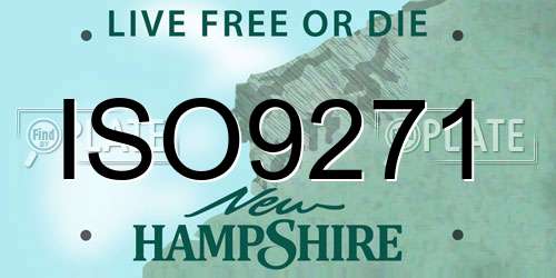 ISO9271 New Hampshire License Plate