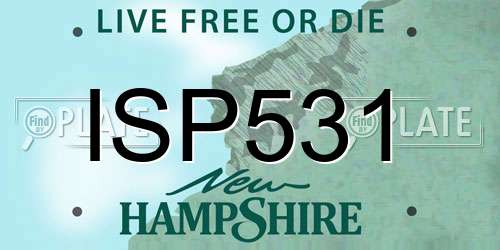 ISP531 New Hampshire License Plate