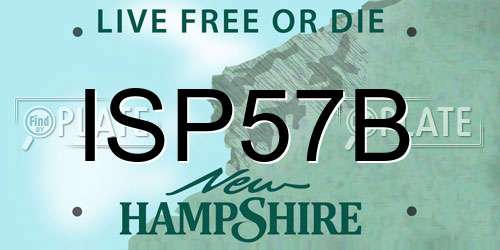 ISP57B New Hampshire License Plate