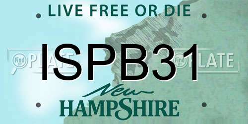 ISPB31 New Hampshire License Plate