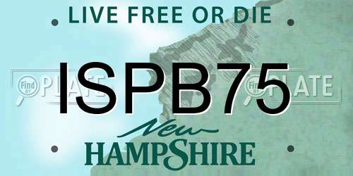 ISPB75 New Hampshire License Plate