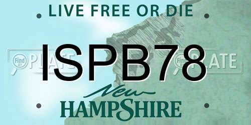 ISPB78 New Hampshire License Plate