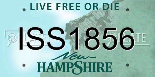 ISS1856 New Hampshire License Plate