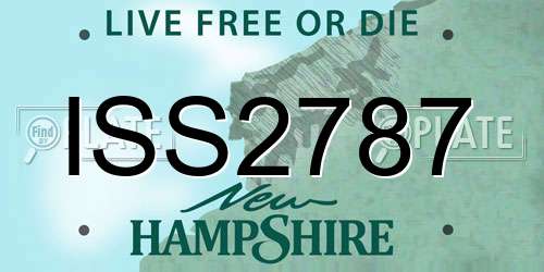 ISS2787 New Hampshire License Plate