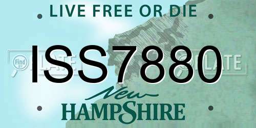 ISS7880 New Hampshire License Plate
