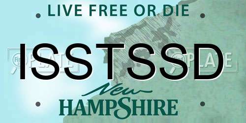 ISSTSSD New Hampshire License Plate