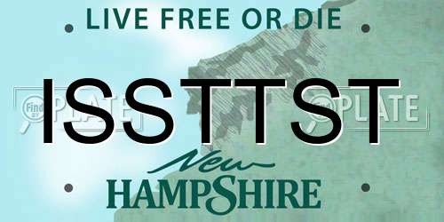 ISSTTST New Hampshire License Plate