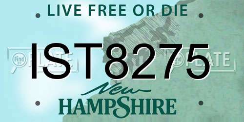 IST8275 New Hampshire License Plate