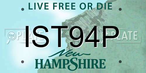 IST94P New Hampshire License Plate