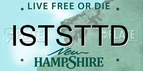 ISTSTTD New Hampshire License Plate