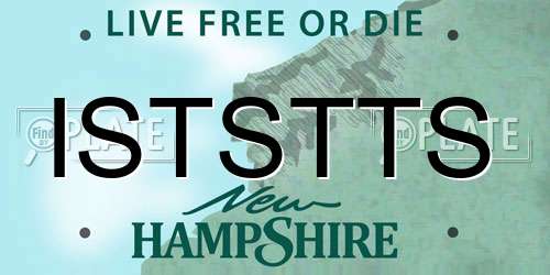 ISTSTTS New Hampshire License Plate