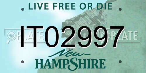 IT02997 New Hampshire License Plate